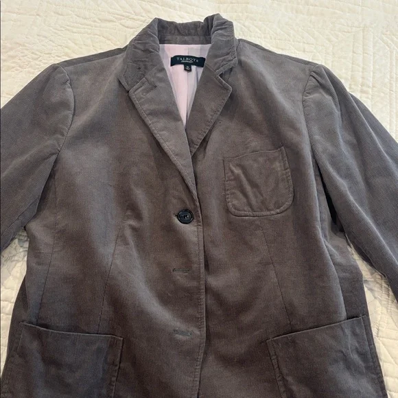 Talbots Women's Gray Blazer with Pink Lining - Picture 4 of 7